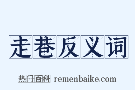 走巷反义词是什么意思的图片